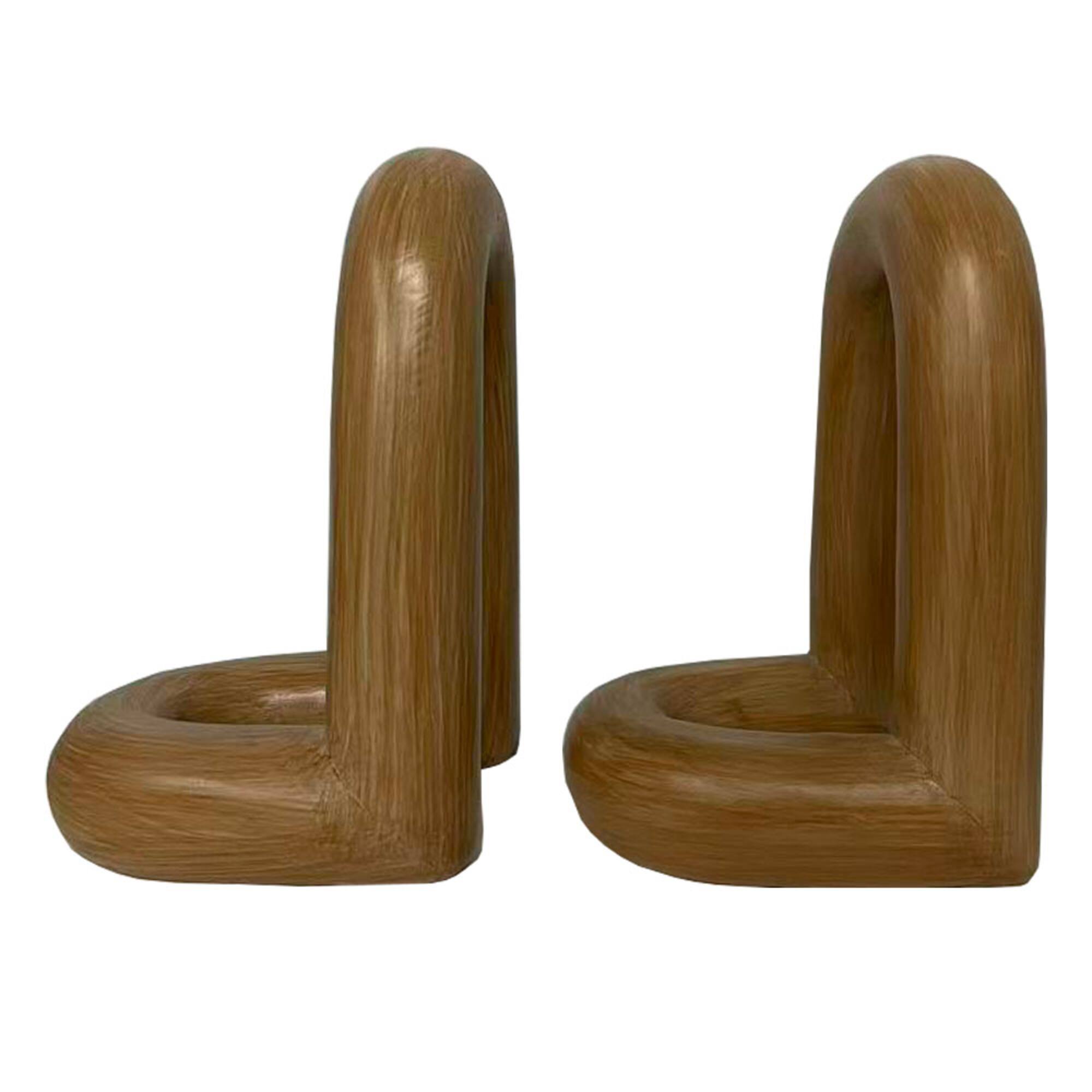 9.5" Brown Faux Wood Grain Bookends by Ashland®